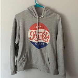 Grey pepsi cola hoodie